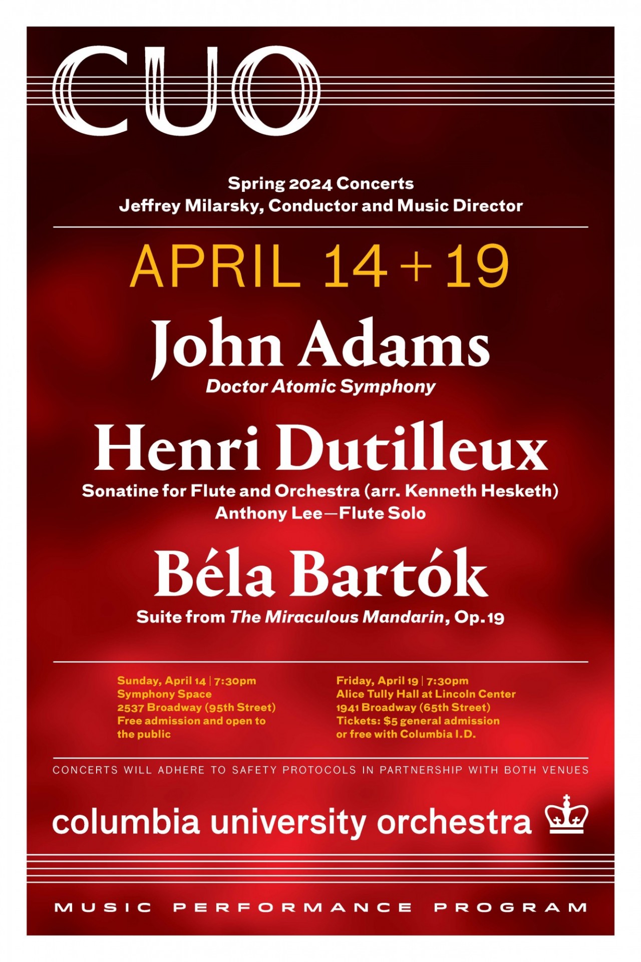 Columbia University Music Department Columbia University Orchestra at ALICE TULLY HALL | COLUMBIA | MUSIC